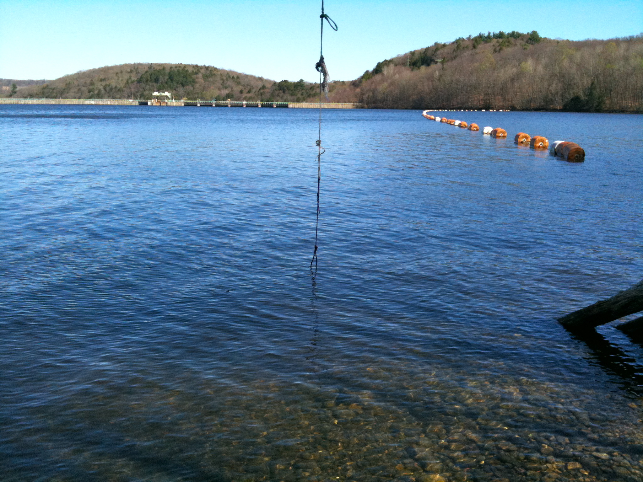 Lillinonah-Trail-Southern-Lake-With-Dam-And-Buoys-pond-brook-boat-launch-newtown-ct